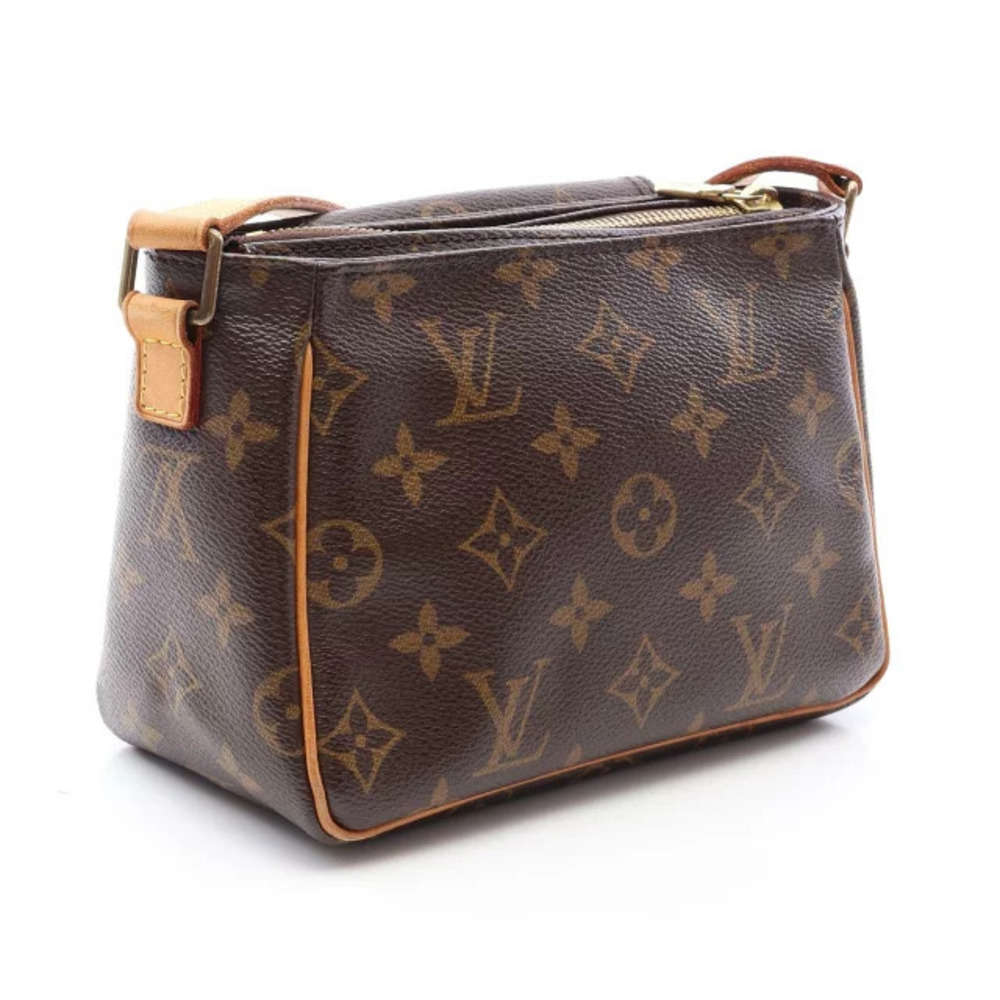 Louis Vuitton Bag Brown Monogram Shoulder Leather Canvas Vivacite Brown